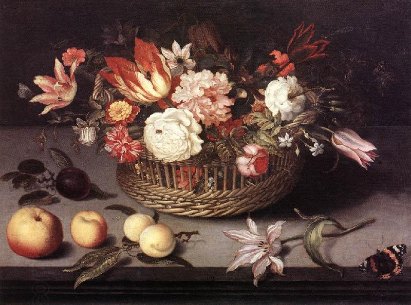 BOSSCHAERT, Johannes Basket of Flowers gh oil painting picture